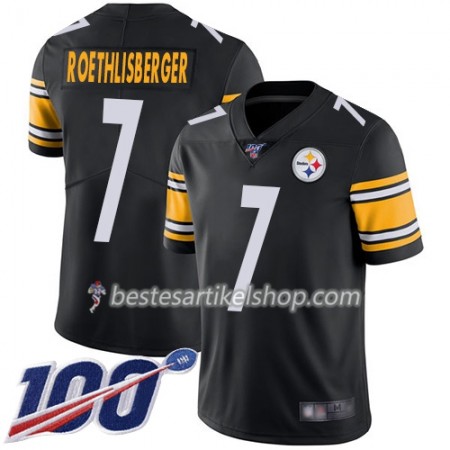 Herren Pittsburgh Steelers Trikot Ben Roethlisberger 7 Nike Schwarz I 100th